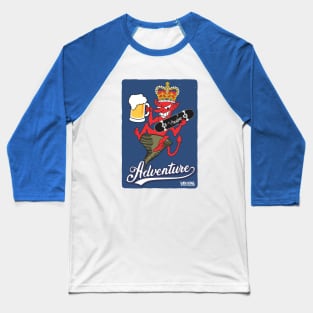 van King - King Devil Sk8 and Draft beer - Adventure Baseball T-Shirt